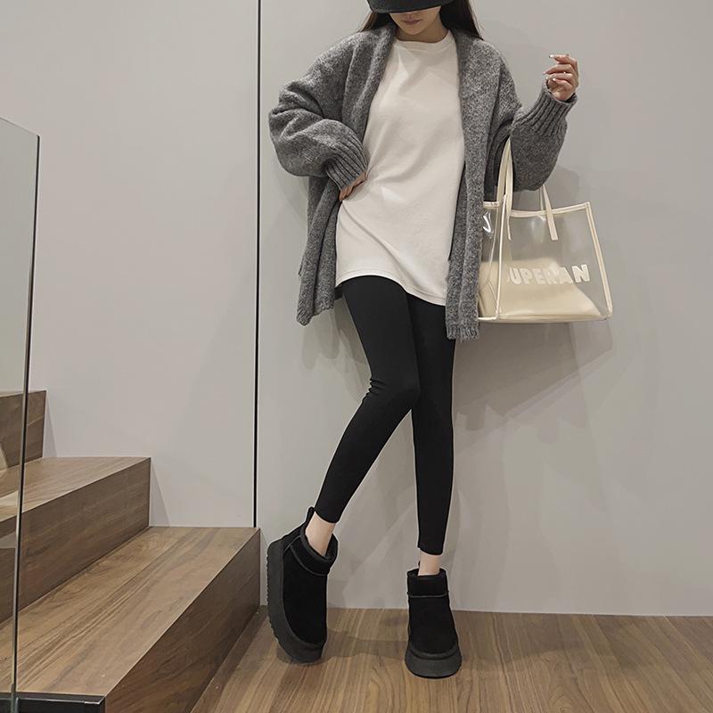 Женские водонепроницаемые ботинки для снега из натуральной кожи 2024 года, короткие, Zhou Dongyu Star Edition, противообрастающие мини-ботинки