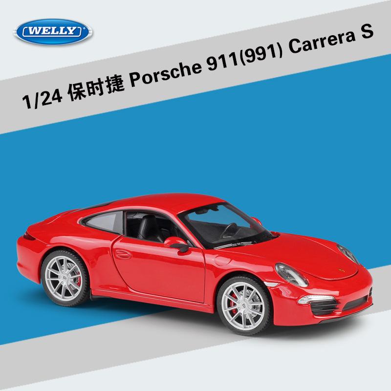 AKEZM1 WELLY 1:24 Scale 1964 Porsche 911 Classic First Generation - Alloy Die-Cast Model with Opening Doors, Collector's Display Gift