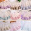 1M Colorful Embroidery Lace DIY Ladies Wedding Dress Clothing Fabric Cradle Home Textile Sofa Trim 25CM Wide