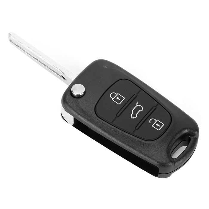 3-button Folding Car Key Shell, Compatible with Hyundai I20, I30, IX35