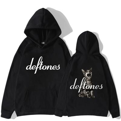 Толстовки с капюшоном Deftones, мужская толстовка с меховой группой Tour, женская уличная одежда в стиле ретро в стиле гранж, зимняя одежда унисекс с длинным рукавом с капюшоном