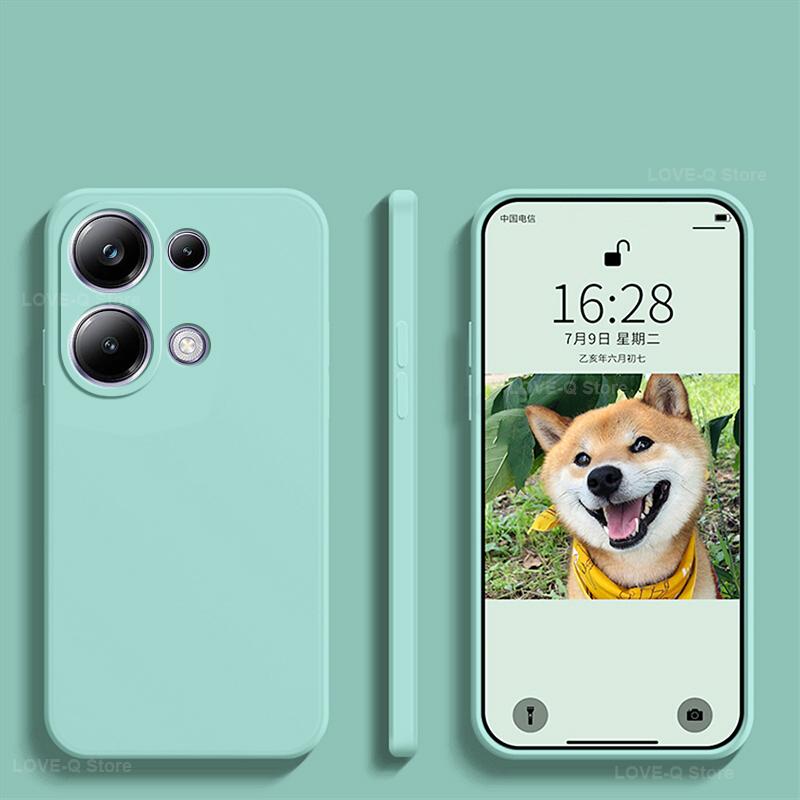 Чехол для телефона Poco M6 Pro, силиконовый однотонный защитный чехол от падений и столкновений для Xiaomi Poco M6 M 6 Pro M6Pro PocoM6 Pro