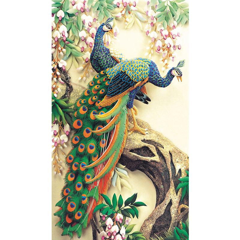 Набор алмазной мозаики 5D "Павлины"
