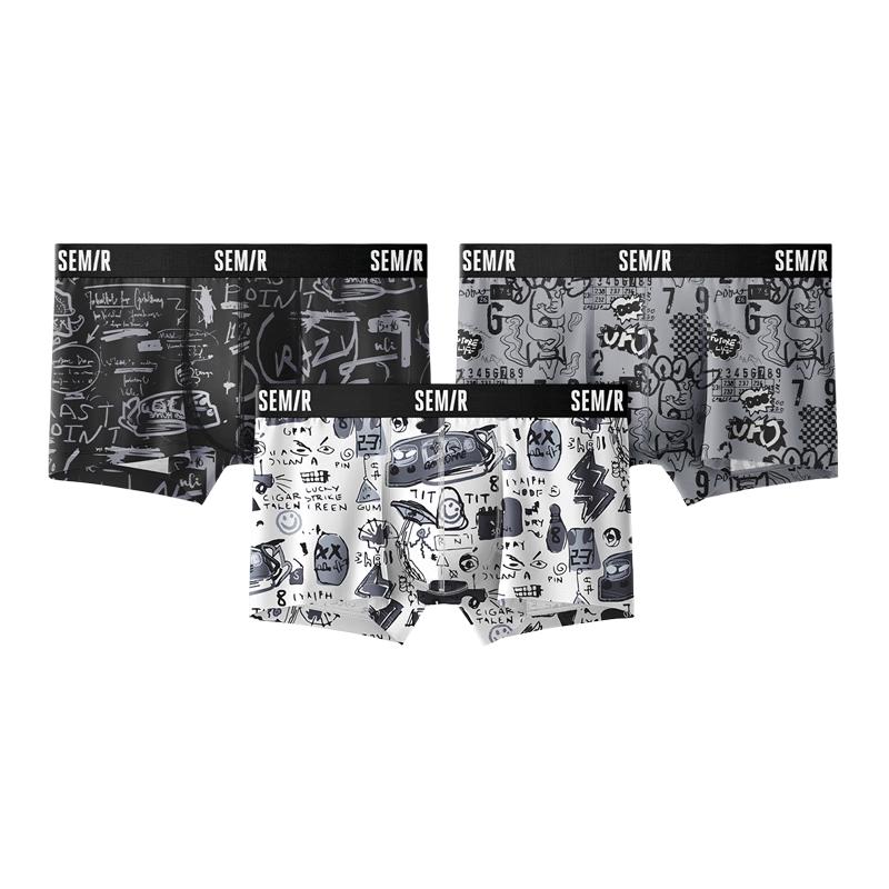 Мужские антибактериальные хлопковые боксеры-брифы Semir 7A