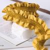 10 ярдов двусторонней плиссированной кружевной тесьмы с рюшами, лента с кружевным краем, для DIY шитья, бантов для волос, декора шляп, одежды, аксессуаров