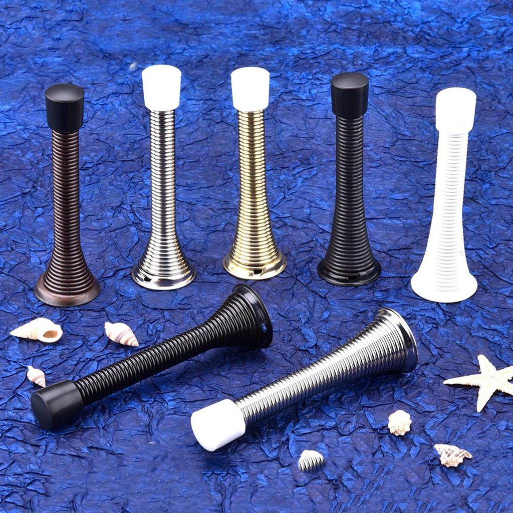 Регулируемая длина пружинных дверных упоров Защита стен с резиновыми наконечниками Простая установка пружинных дверных упоров Простая установка