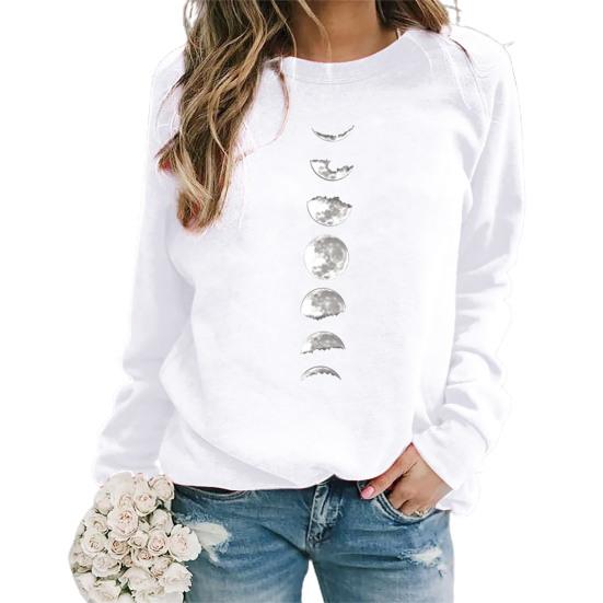 Шикарная женская блузка из полиэстера с круглым вырезом на весну и осень для женщин на открытом воздухе