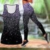 Fragmented Starlight Print Yoga Outfit for Women Fashion Workout Leggings Fitness Sports Casual Yoga Pants