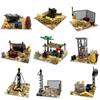MOC Military Series Desert Outpost Command Camp Scene DIY Assembling Building Blocks Toy