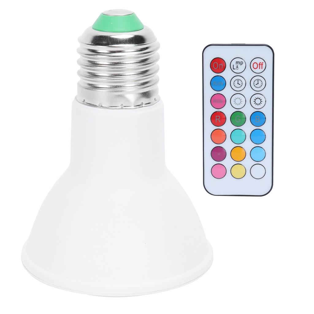Прожектор RGBW мощностью 10 Вт с дистанционным управлением и таймером. Лампочка с изменяемым цветом E27 85?265В