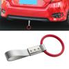 2x Universal Red Car Tow Rope Belt Ring Inner Grip Hand Grip Decoration