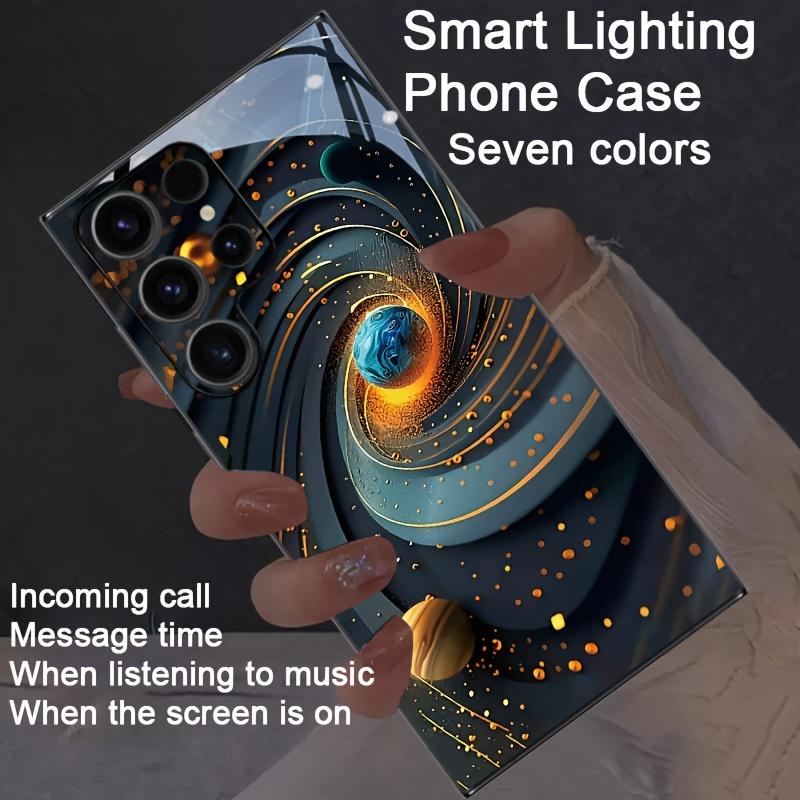 Звездное Небо Цветной Светящийся Чехол Для Телефона Для Samsung S25 S24 S23 S22 S21 Ultra Plus FE Note 20 Ultra Светодиодный Космический Чехол