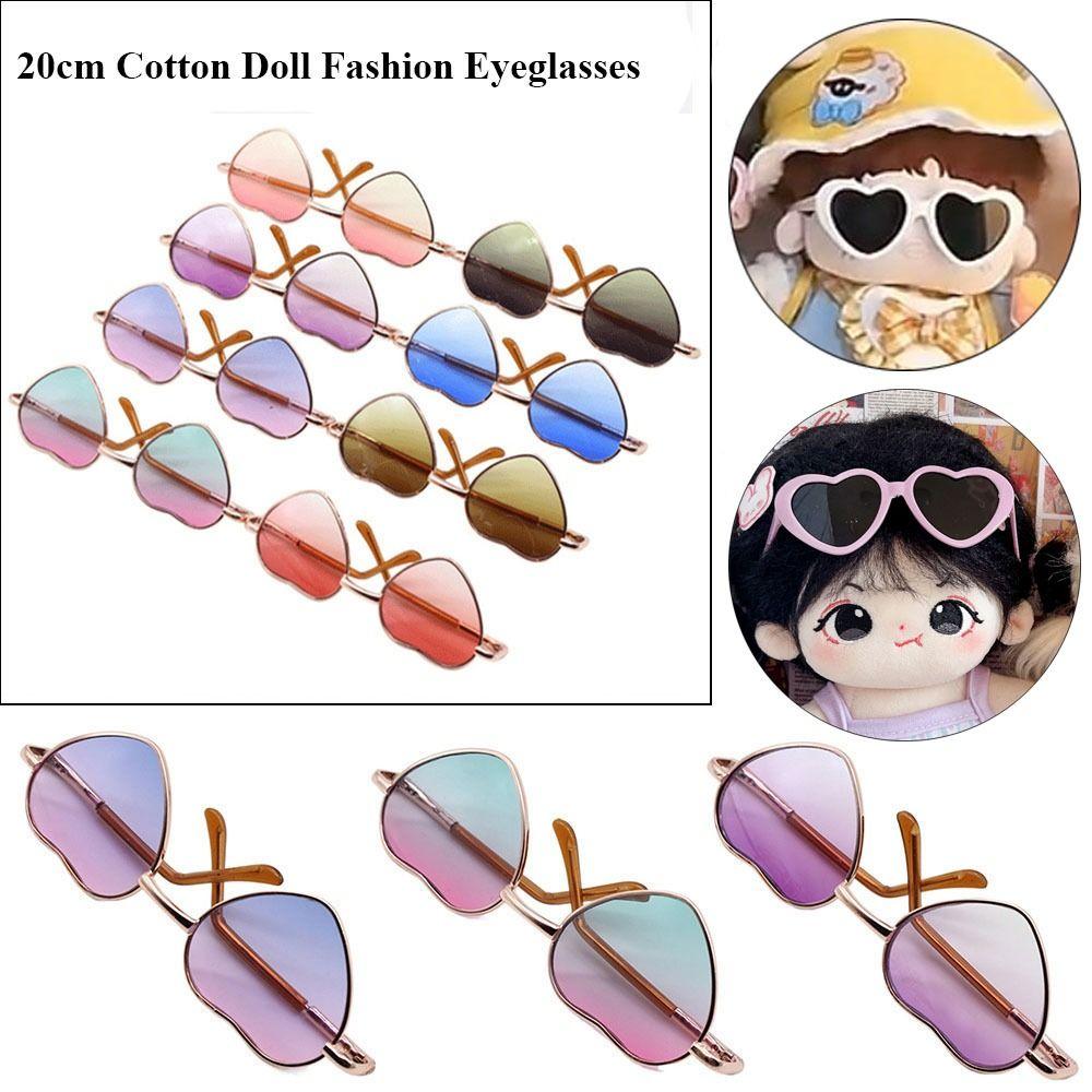 Mini Plush Doll Accessories Glasses Clothes Cute Heart Frame Plush Doll Eyeglasses For 20cm Dolls