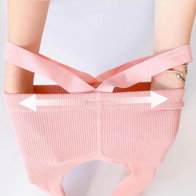 Baby Girl Boy Stocking 0-3Y Infant Toddler Knit Tights Newborn Suspender Tights Pantyhose Solid High Waist Overall Legging