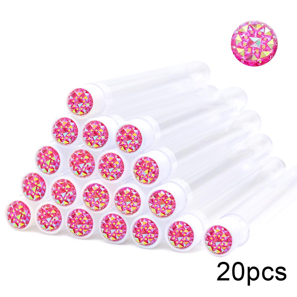20pcs Empty Eyelash Brushes Tubes Reusable Eyelash Mascara Wand Container Sparkling Lash Spoolies Combs Dust-proof Flask Case