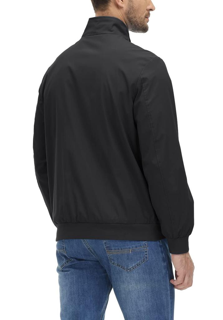 Swing Top Большой размер Стадионный джемпер Простой блузон Тонкий джемпер Осенняя одежда Легкая куртка Уличная мотоциклетная куртка Ветрозащитная верхняя одежда Куртка черного цвета