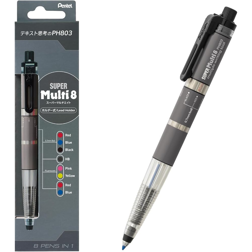 Pentel XPH803 Super Multi 8-цветный стержень 8-цветная механическая ручка