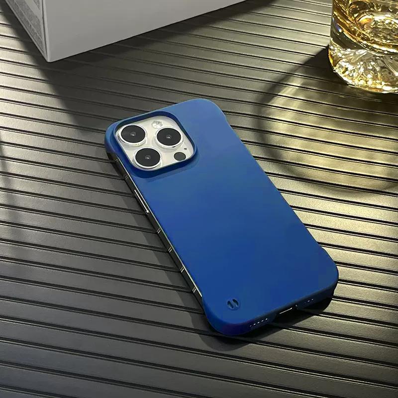 Ultra-thin Cooling Frameless Hard PC Case For iPhone 16 15 14 13 12 MINI 11 Pro Max XR XS X Plus SE Slim Skin Cover