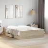VidaXL Bed Frames and Drawers Sonoma Oak 120x200 Cm Engineered Wood, Bed, Storage Bed, Double Bed Frame, Bed 3280302