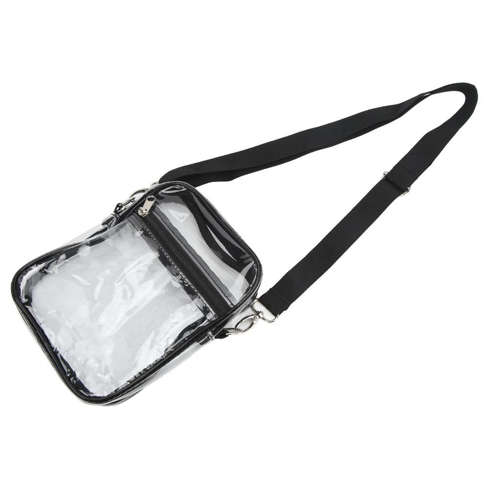 2 Pcs Removable Transparent Shoulder Bag PVC Clear Crossbody Bag Durable Clear Messenger Bag Sports