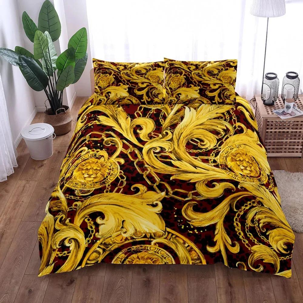 Chains Baroque Pattern Bohemian Bedding Set Small Single Twin Double Queen King Size Bed Linen Set For Adults Kids Quilt Cover