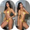Европейский и Американский Сексуальный Раздельный Бикини Комплект с Открытой Спинкой
