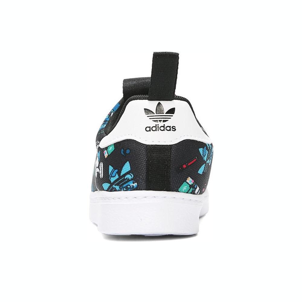 Adidas Originals SUPERSTAR 360 Abrasion Resistant Low top Toddler Shoes Black White Infant And Toddler JH6496