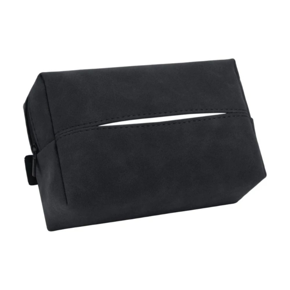 Wear-resistant Car Tissue Box Nappa Leather Paper Towel Organizer Car Seat Head Back