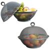 With Lid Mesh Fruit Basket Iron Vegetable Cover Creative Kitchen Drain Basket  Household