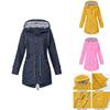 Женская водонепроницаемая ветровка-куртка дождевик со стильной молнией худи для использования на открытом воздухе