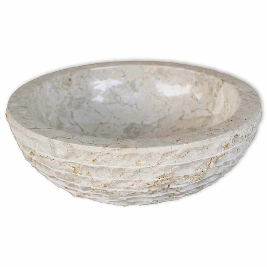 Marble Wash Basin 40 cm Cream