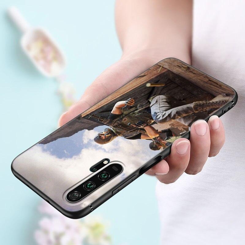 Модный чехол для игрового телефона PUBG для Huawei Honor 7A 8A 9X 20 Pro 8 10X Lite 9A 8C 9C 20E 7S 8S 20S 8X 10i 20i 30i, мягкий черный чехол