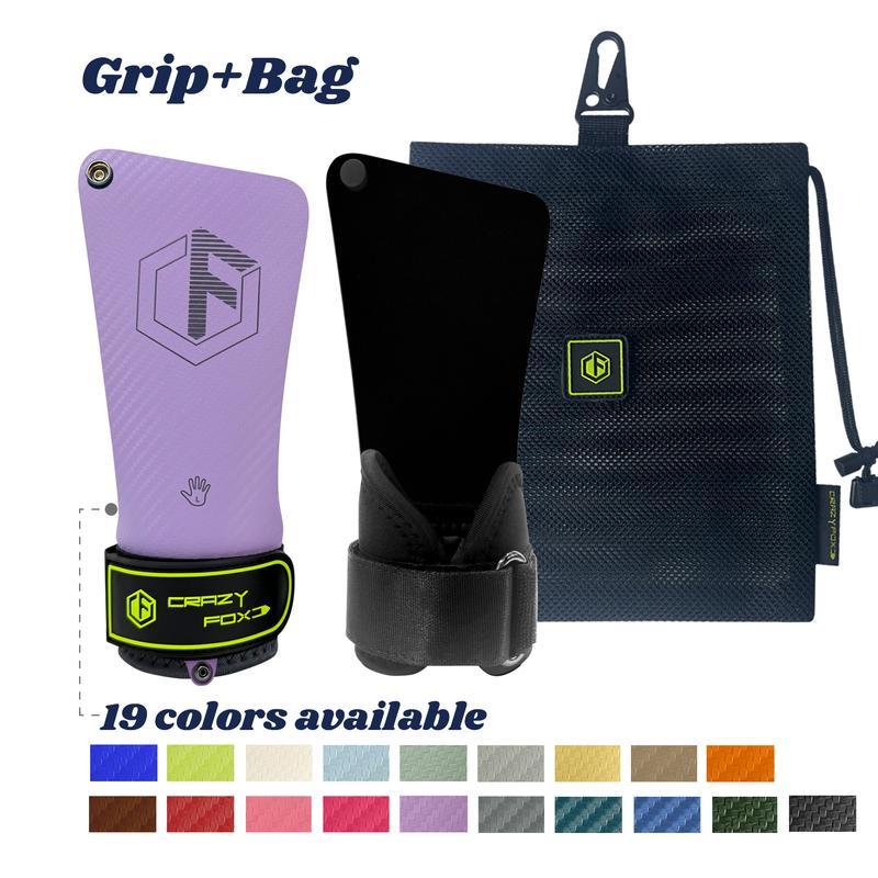 Natural Rubber Anti‑Slip Palm Grips, Magnesium‑Free Hand Protectors, Anti‑Callus Gym Gear for CrossFit & Fitness Athletes+Bag