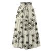 Женская модная юбка свободного покроя с цветочным принтом и эластичным поясом без карманов