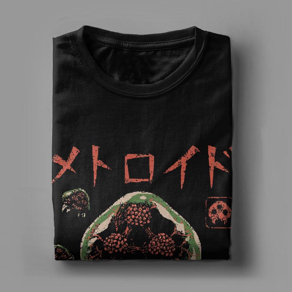 Футболка Parasitic Kaiju Super Metroid для мужчин, игровая креативная футболка из чистого хлопка, футболки с коротким рукавом, топы с графическим принтом