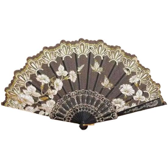 Ручной веер в винтажном стиле, яркий цвет, изысканный узор, тонкая работа, ультралегкий, тканевый, ретро, китайский стиль, складной веер, реквизит для фотографии