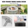 Fire Pit Spark Screen Round 36", Reinforced Heavy Duty Steel Metal Cover, Outdoor Firepit Lid, Easy-Opening Top Screen Covers Round with Ring Handle