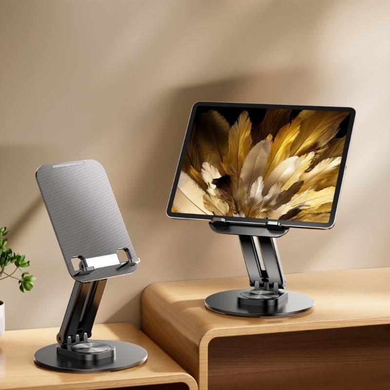 Регулируемая Легкая Складная Подставка-Держатель для Планшета Вращающееся на 360° Основание для Рисования Видеоконференций Просмотра Фильмов