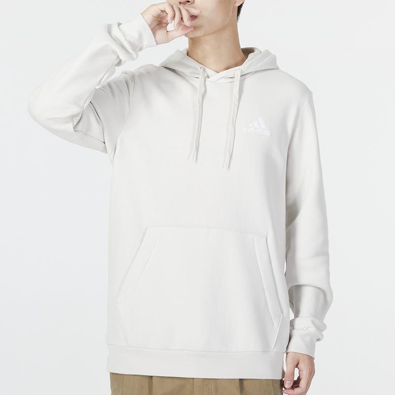 Adidas Feelcozy Hoodie With Monochrome Logo Men Hoodie White HL2277