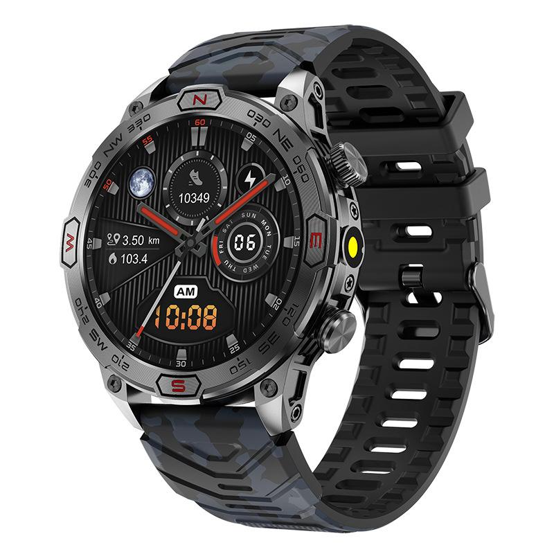 SCIONE Умные часы с пульсометром Bluetooth, голосовым помощником, компасом, фонариком, шагомером, спортивными часами на открытом воздухе