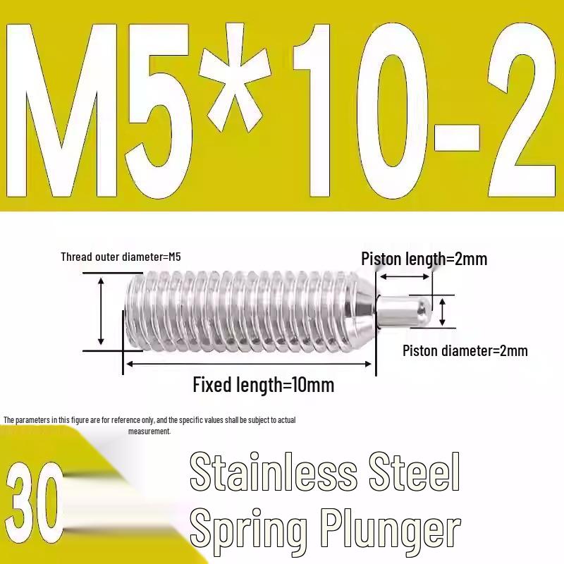 In-stock durable stainless steel cylindrical head spring-loaded positioning screw with internal hexagon.