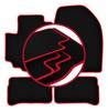 Velour floor mats with red edge for: Suzuki Vitara II FL SUV (2018-)