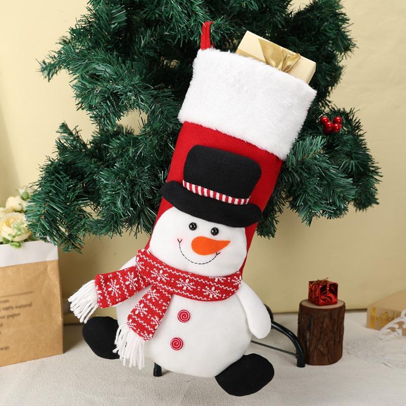 New Christmas stockings, cartoon old man snowman elk Christmas decorations, Christmas pendant gift bags