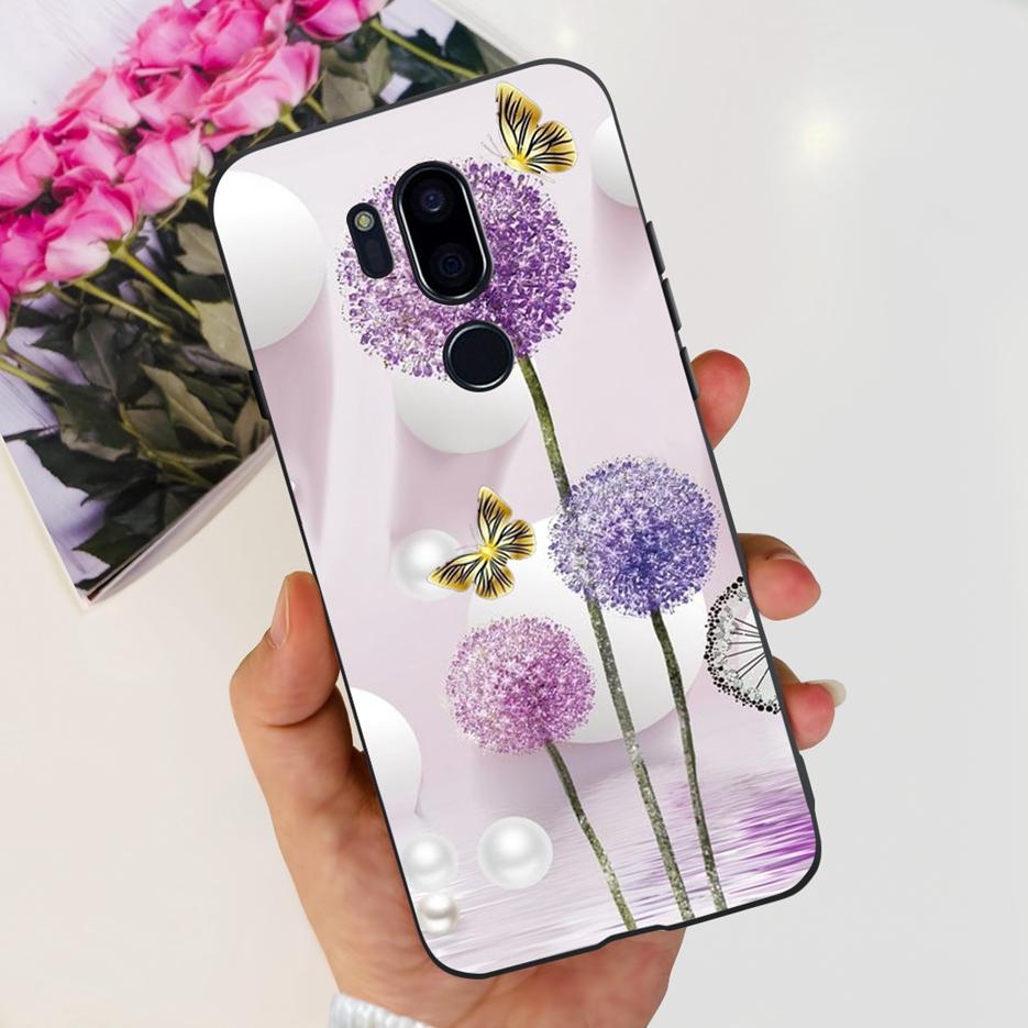 For LG G7 thinQ Case G710EM LM-G710 G710 Luxury Painted Cover Soft Silicone Phone Cases For LG G7 ThinQ Back Covers 6.1'' Bumper