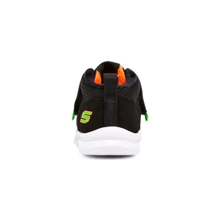 Skechers Удобные Амортизирующие Прочные Низкие Ходячие Ботинки Детская обувь Черный Оранжевый 405218N-BKOR