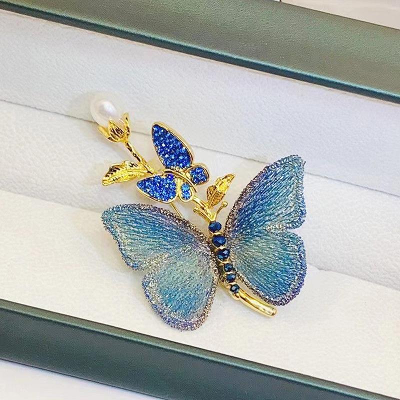 Изысканная вышитая брошь-бабочка, элегантный корсаж с животными для женщин, девочек, костюмов, платьев, универсальные подарки на день рождения
