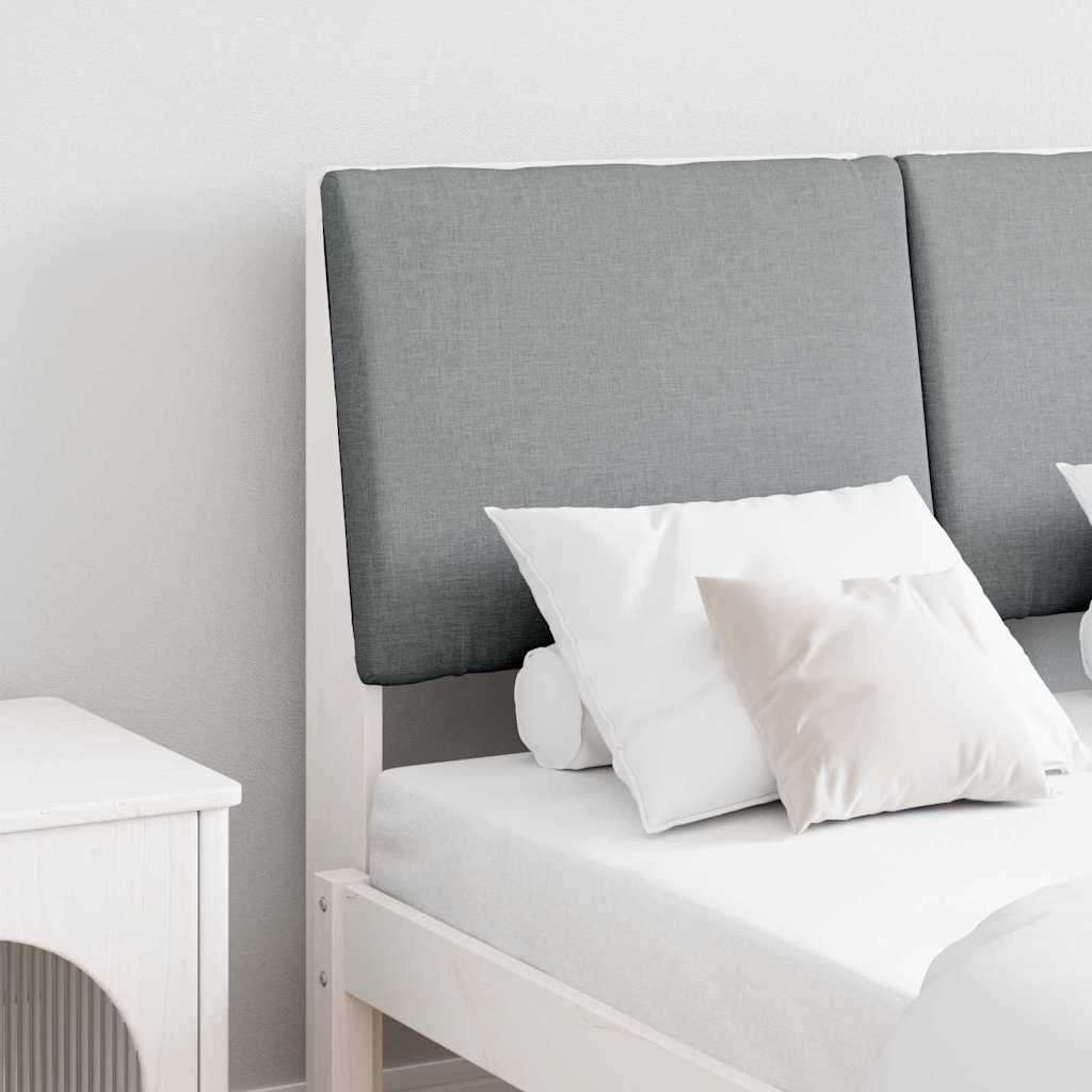 Upholstered Headboard Light Grey 120 cm Solid Pine Wood