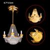 Mini Miniature LED Golden Light 1:12 Home Table Lamp Model  Doll House Accessories
