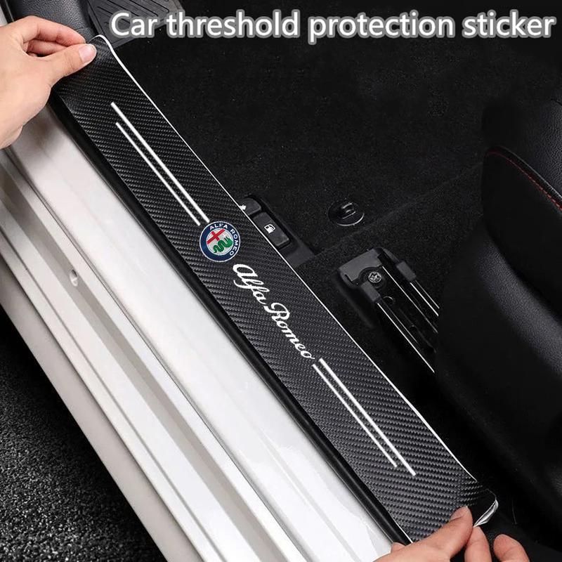 YAQG2 For Alfa Romeo STELVIO Giulia 159 Giulietta 147 Mito 156 MTO Sportiva Car Sill pedal Rear Bumper Protection Stickers Accessories