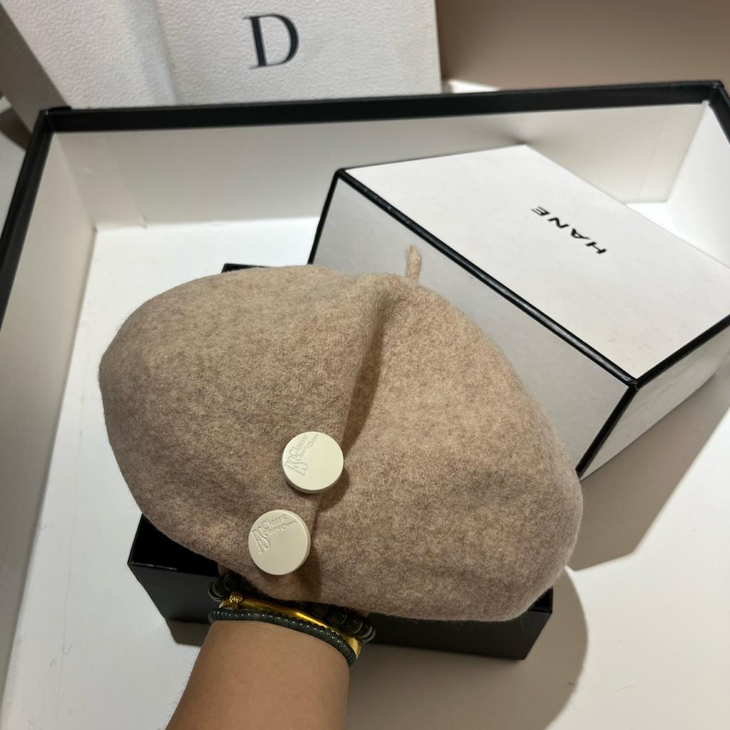 High Quality Australian Wool Beret Japanese Design Irregular Octagonal Hat Star Versatile Painter Hat